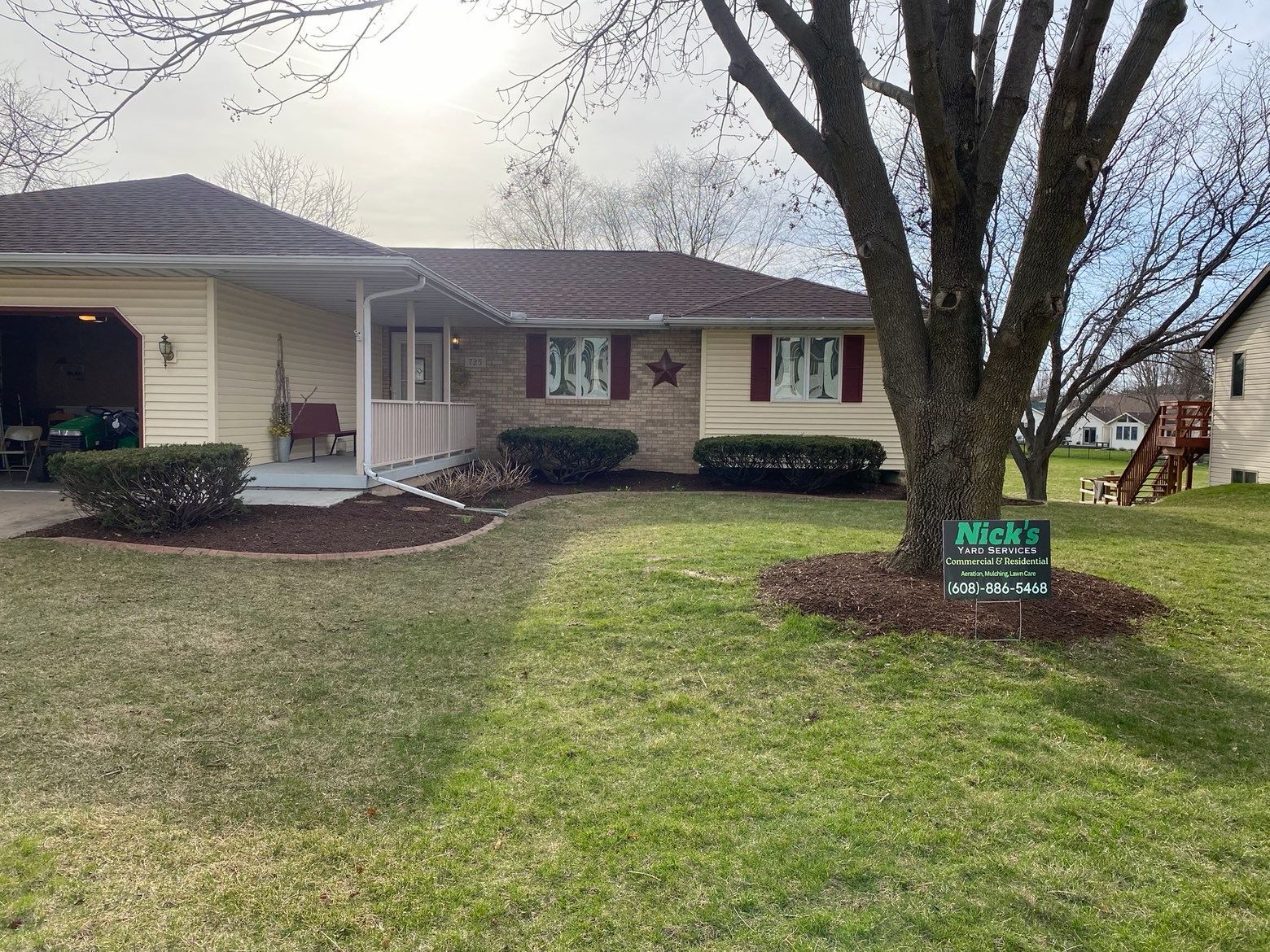 Fresh mulch installation
