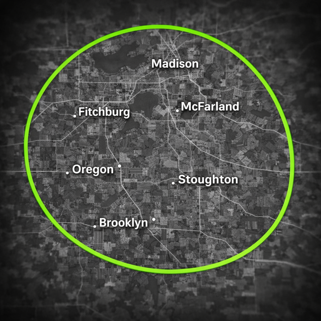 Service area map - Southern Dane County, Wisconsin